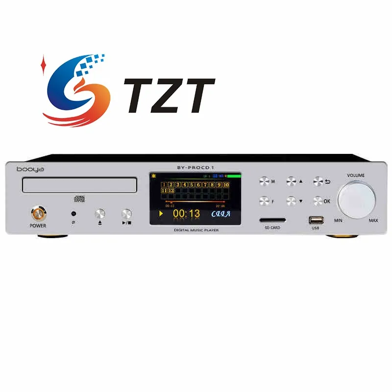 

TZT Серебристый/Черный BY-PROCD1 Hi-Fi CD-плеер Цифровая трансляция 2xAK4493SEQ ЦАП-декодер с 4,6-дюймовым цветным экраном 220 В