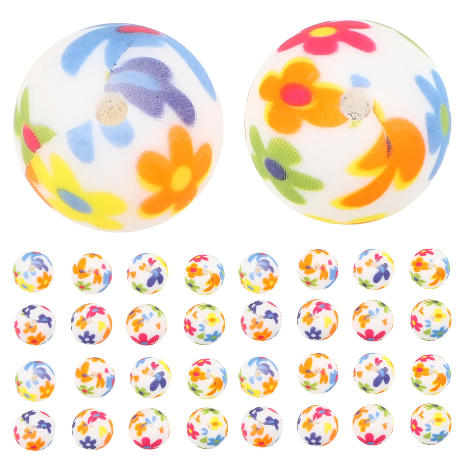 36 قطعة الخرز سيليكون مستديرة DIY مجوهرات أساور القلائد التسنين اكسسوارات السائبة فضفاض سيليكون الخرز سوار DIY بها بنفسك حبة #3