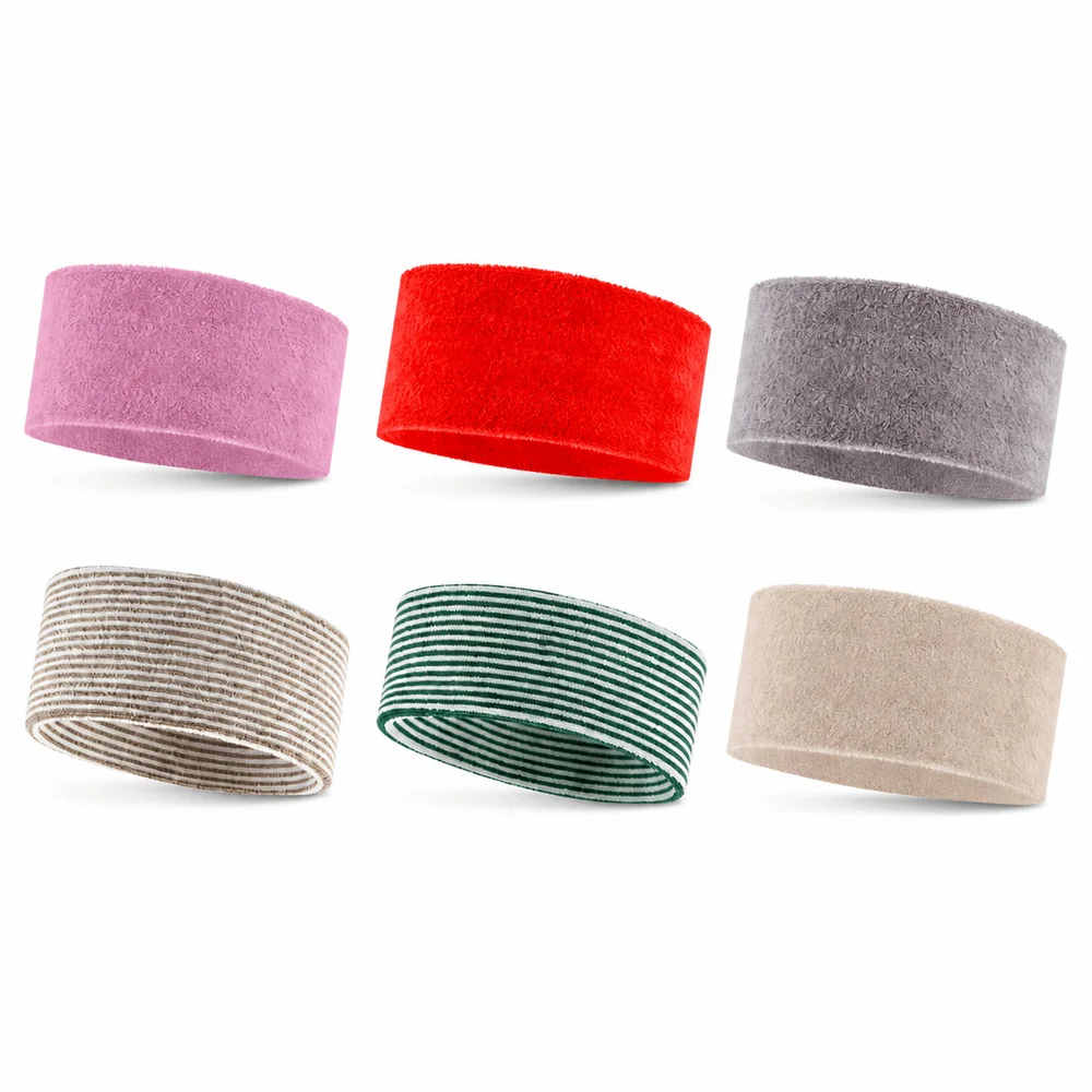 New Cotton Sports Headband Wide Brim Sweat Absorbing Running Sweatband High Elasticity Breathable Hair Band Face Washing