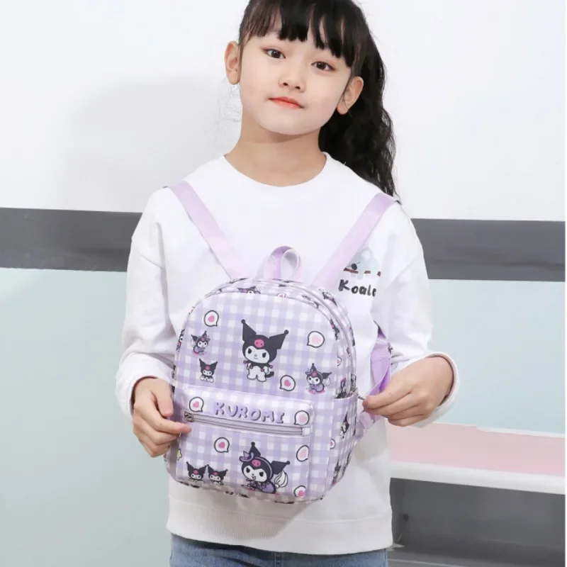 Sanrio ransel kartun anak-anak ransel sekolah Anime lucu Cinnamoroll Kuromi Melody ransel mode hadiah ulang tahun hati anak perempuan