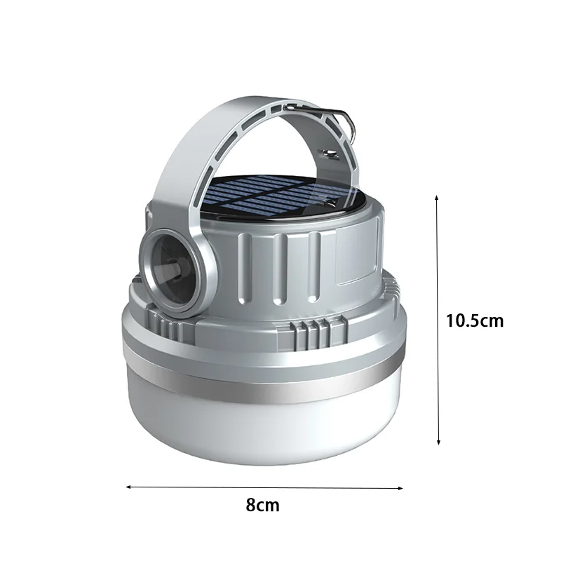 Solar LED Camping Light Waterproof Type C Tent Lamp USB Rechargeable Bulb With Battery Portable Hook Hanging Camping Lantern