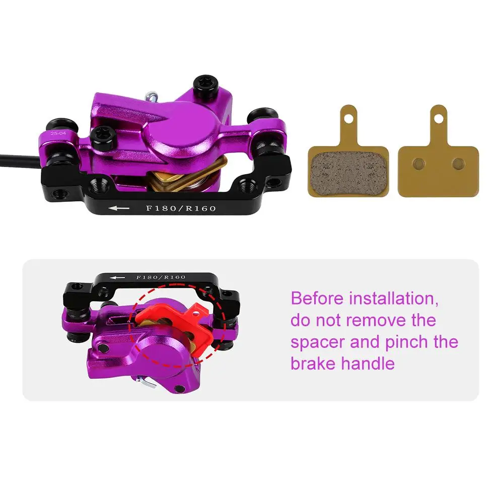 Mountainbike remmen Hydraulische remset Oranje fietsremset Minerale olie remvloeistof Naadloze installatie