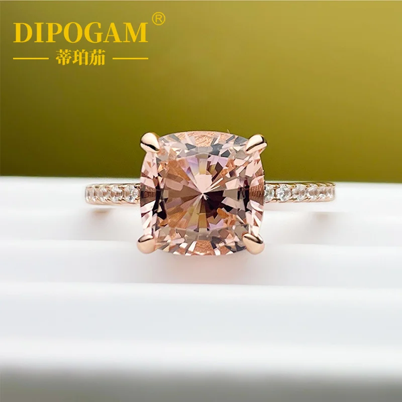 

4 Carat Luxury Gems Ring High-End Minimalist 925 Sterling Silver Wedding Engagement Party Jewelry For Women Fashion Vintage Gift