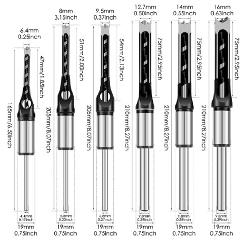 Woodworking Square Hole Drill Drill Bit Tenoning Machine Mortise And Tenon Connection Drill Square Hole Drill Bracket