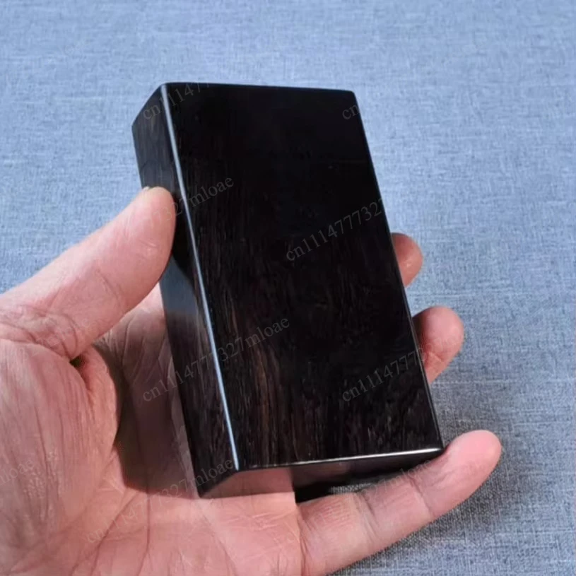 Ebony Flip Cigarette Case Portable Solid Wood Slim Storage Holder for 9/17 Sticks with Separate Holes Pocket-Sealed Smoking Box
