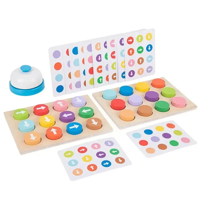 

Kids Montessori Color Arrow Direction Board Toys Wooden Sorter Parent-Child Interactive Thinking Training Puzzle Game Gift