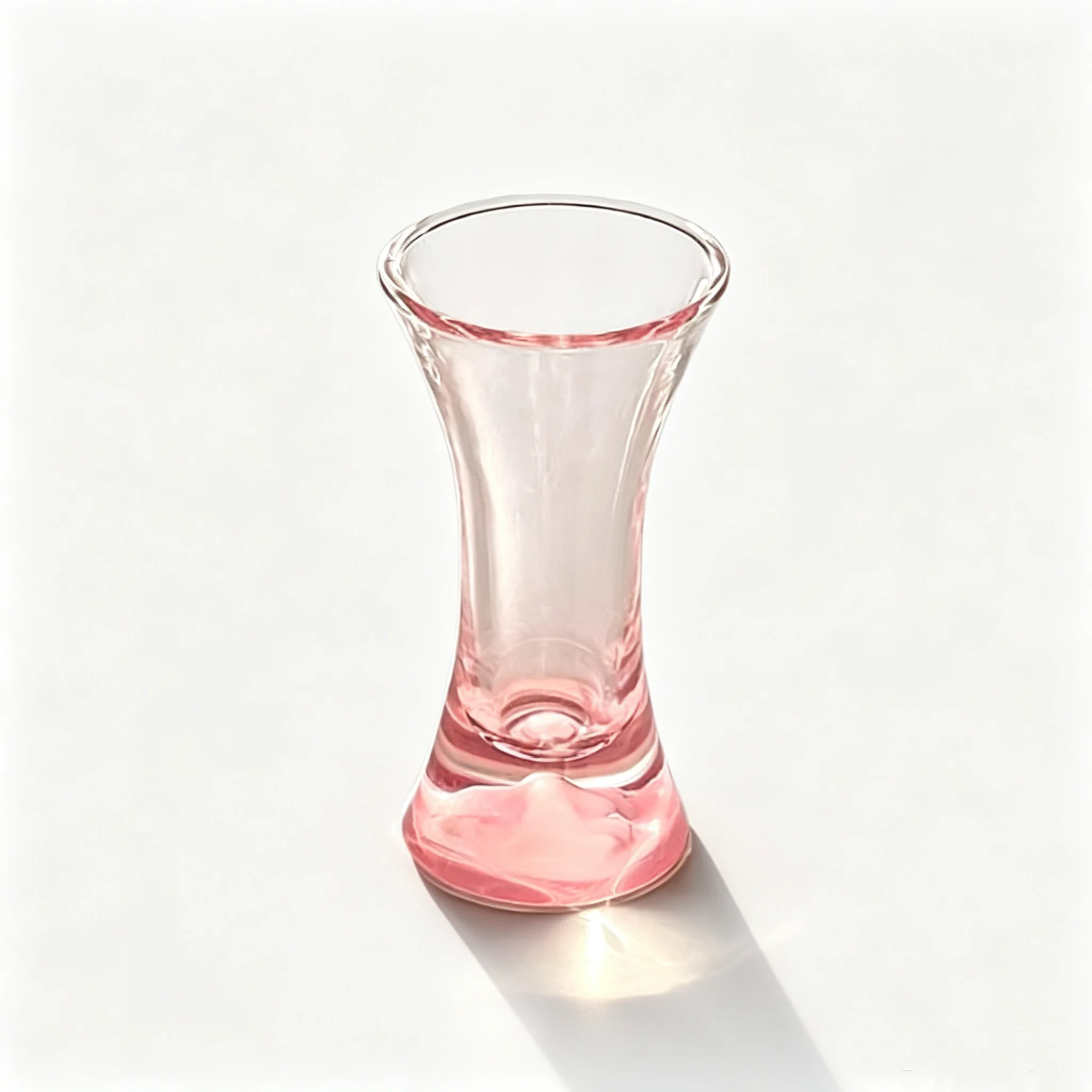 140ml High Aesthetic Waist-cinching Glass 2026 New Household Transparent Creative Pink Lead-free Glasses Juicy Champagne Cup