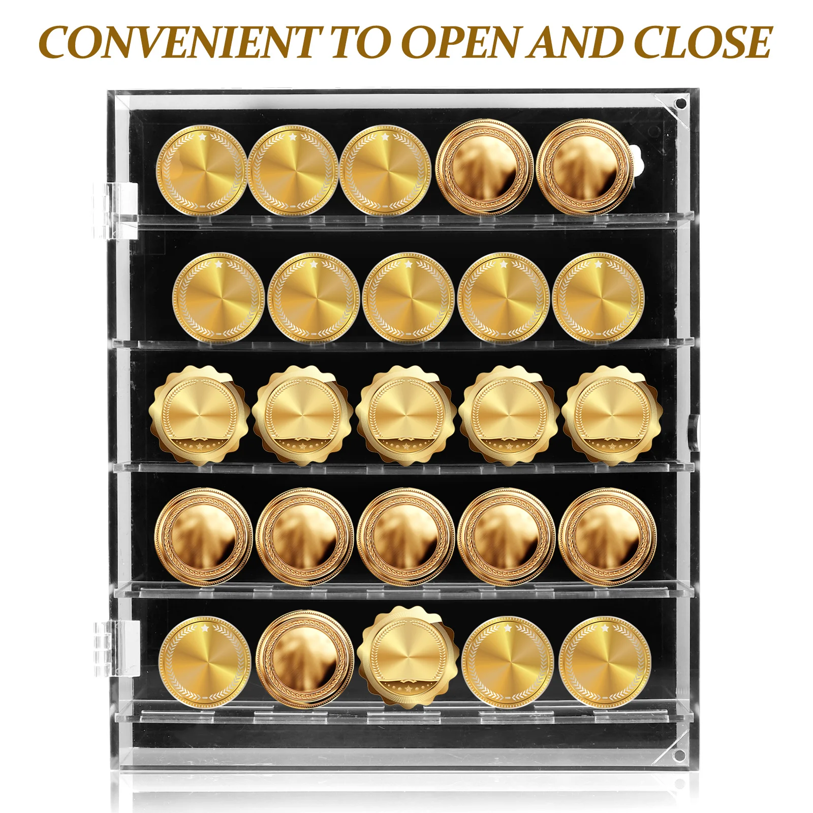 

Coin Box Holders Organizers and Storage Coins Display Stand Protectors Collection Case with Clear Lid Toy
