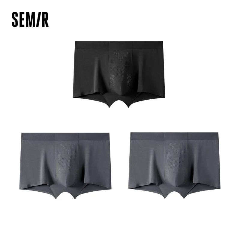 

Нижнее белье Semir, мужские удобные трусы из модала, мягкие эластичные шорты-боксеры, молодежные и студенческие шорты, 3 шт.