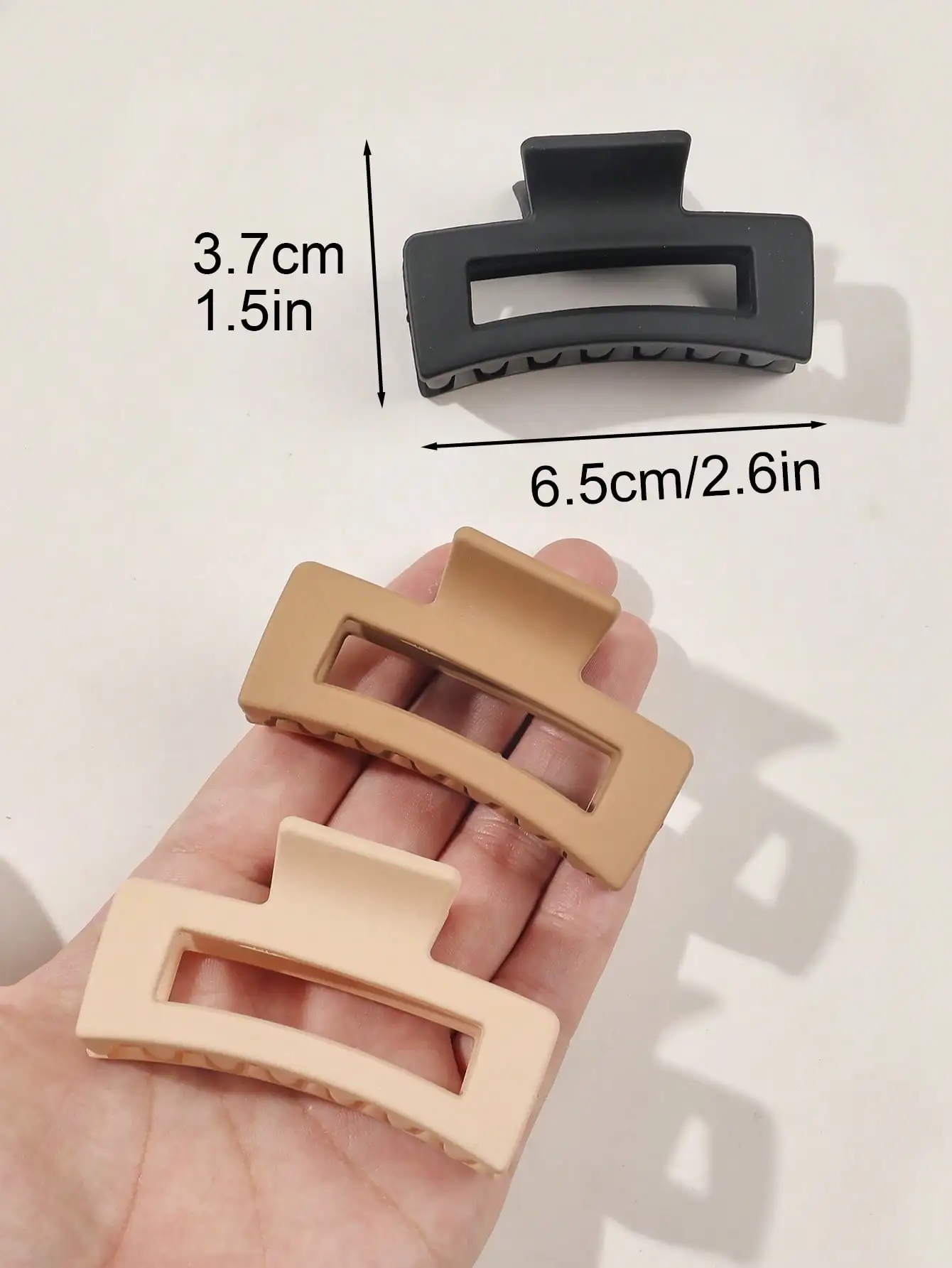 8 Stück matte kleine Blumen-Haarspangen, 6,5 cm, quadratische Haarklammern für Frauen und Mädchen, dünnes Haar, einfache 3,8 cm rechteckige Haar-Accessoires – Detail 22