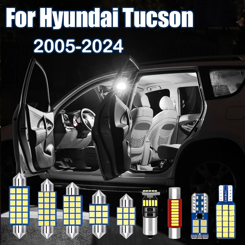 For Hyundai Tucson 2005 2006 2007 2008 2009 2015 2016 2017 2018 2019 2020 2021 2022 2023 2024 Car LED Bulbs Lights Accessories