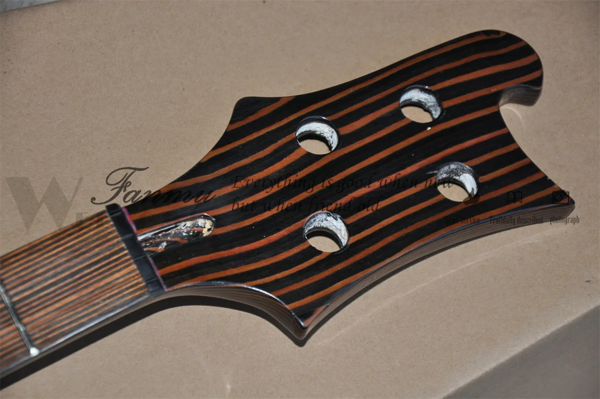 4-string zebra wood bass neck 4003 neck