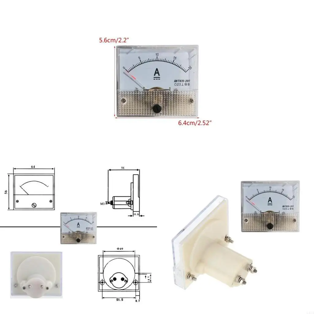 L43A Ammeter DC-Analog Current Meter Panel Mechanical Pointer Type Microampere Meter