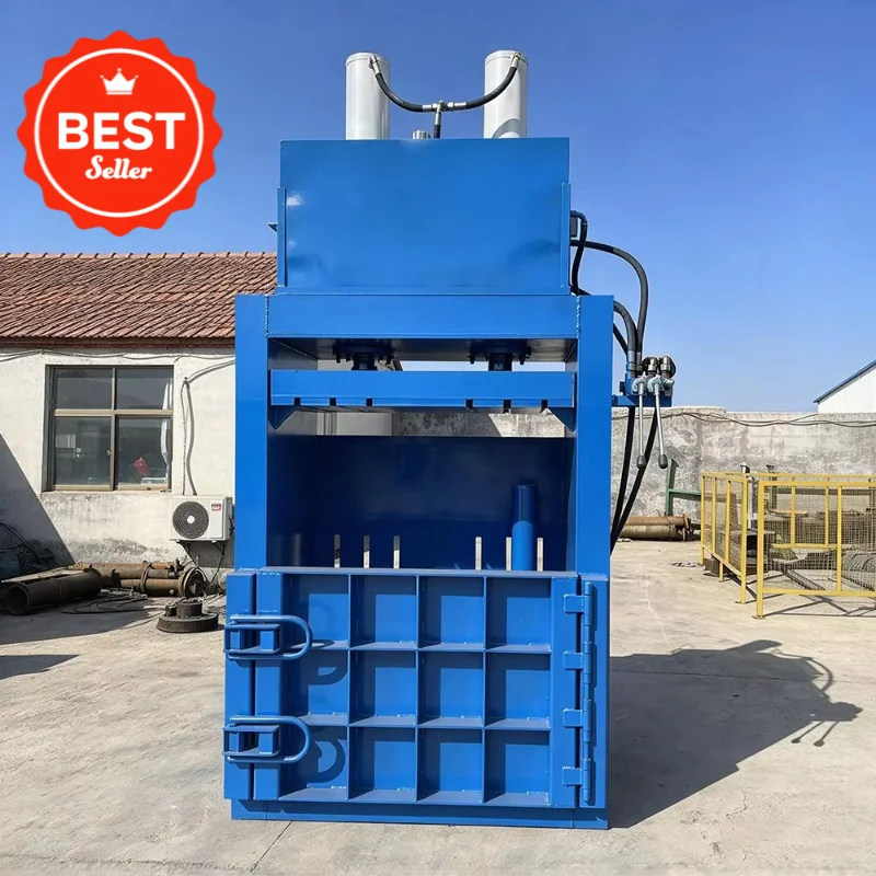 Hydraulic Baler Semi Automatic Baling Machine High Pressure Compression For Plastic Film Waste Paper Recycling Plant