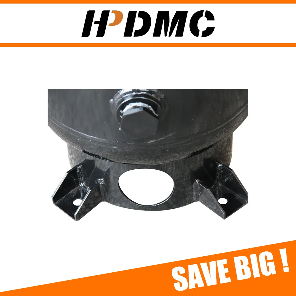 HPDMC 30 Gallon Vertical Air Tank Industrial Air Compressor Receiver Rated for 200 PSI with ASME Coded