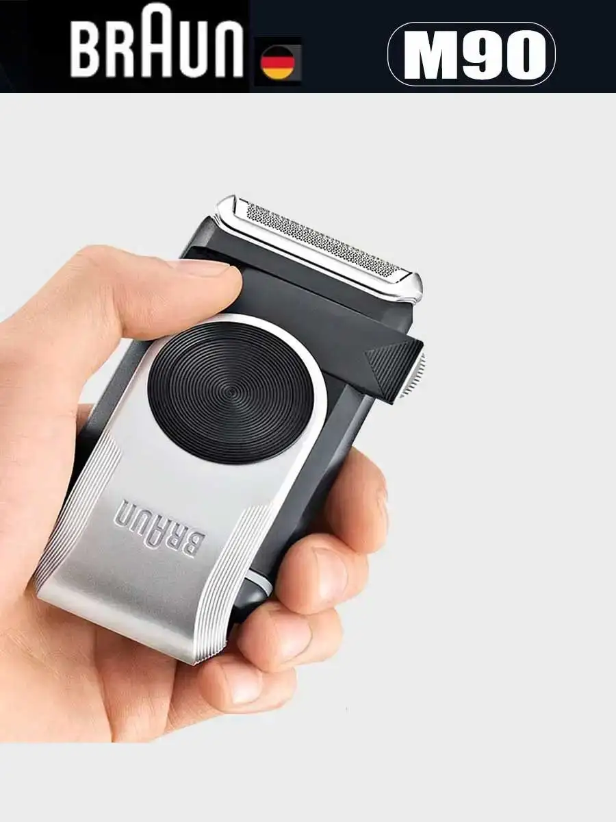

Электробритва Braun M90, моющаяся, для влажной и сухой уборки, прецизионный триммер для мобильных бритв, плавающая головка, станок для бритья с батарейным питанием для мужчин