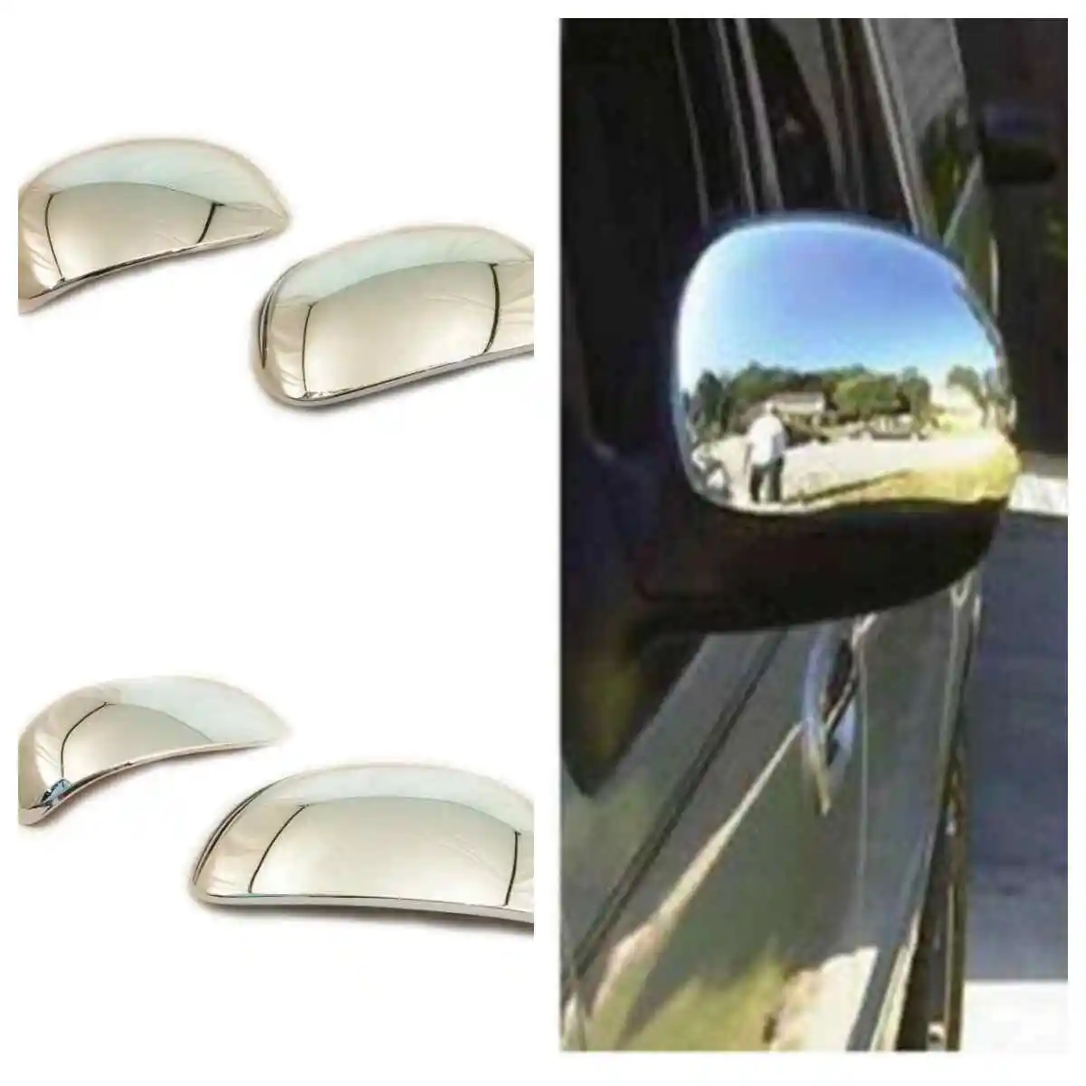 

Chrome Side Mirror Cover 2 Pcs Set For Ford F150 97-03 Expedition 97-02 Heritage