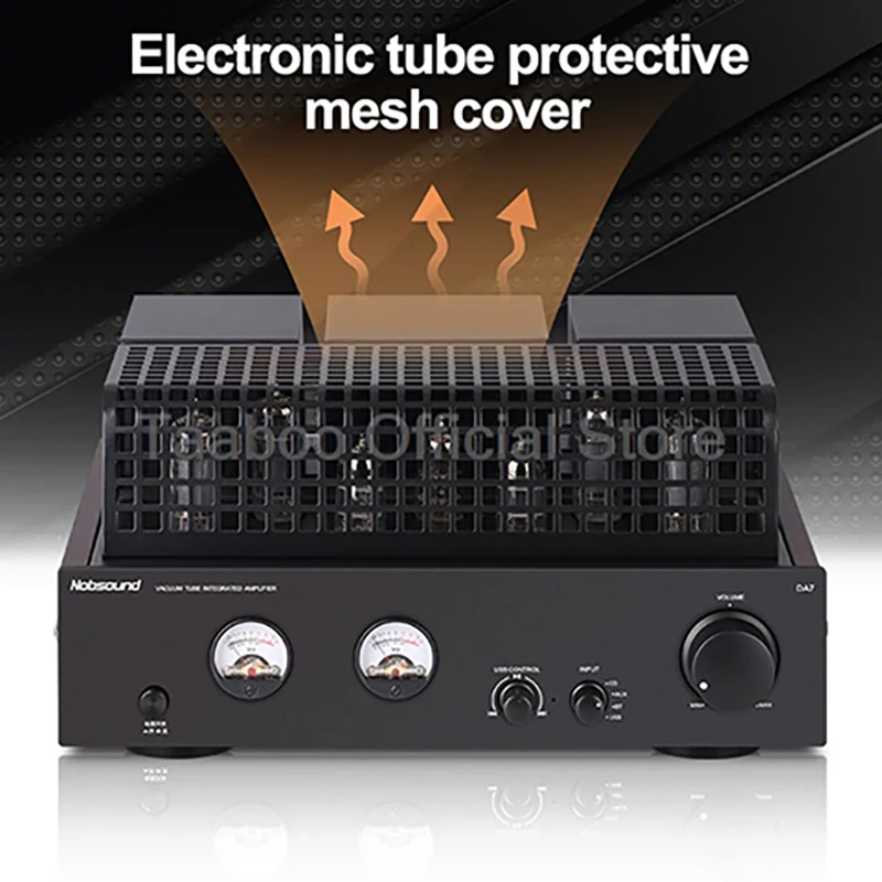 Bluetooth 5.3 HiFi Vacuum Tube Preamp USB High Fidelity Sound Quality Amplifier with Treble Bass Control for Home Audio System