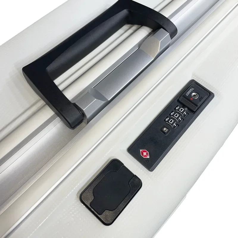 Travel Durable PP Trolley Suitcase Rolling Hard Shell Hand Luggage Set with Front Opening Laptop Mobile Cup Holder