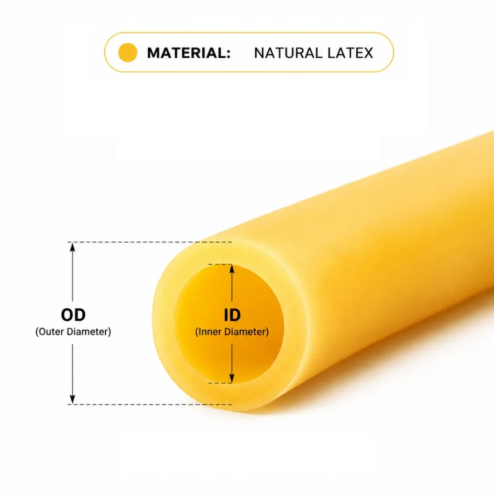 1/2/3/5M Yellow Latex Rubber Hose ID1-8mm Flexible Medical Surgical Pipe Gym Resistance Belt DIY Craft Slingshot Elastic Hose