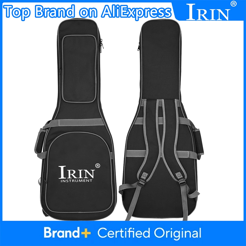 

IRIN 38/39 Inch Electric Guitar Bag 10mm/20mm Thicken Waterproof Oxford Cloth Bag Guitar Musical Instrument Storage Backpack