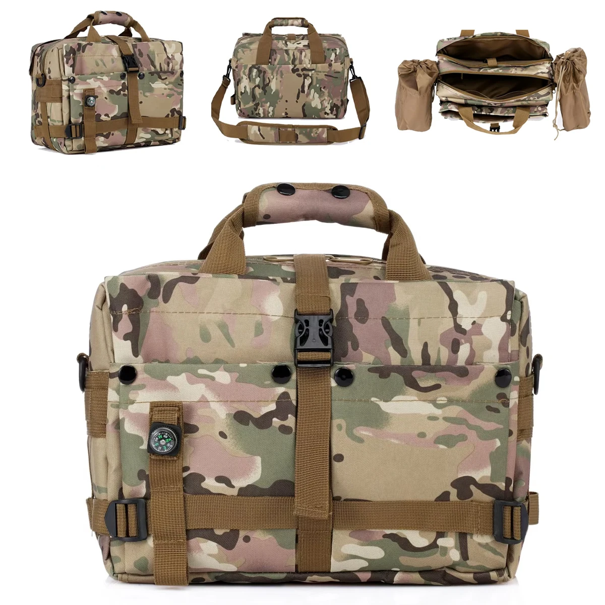 

Hiking Camping Backpack Bag with Compass Outdoor Military Fan Handbag Tactical Shoulder Bag Camera Photography Laptop Travel Bag