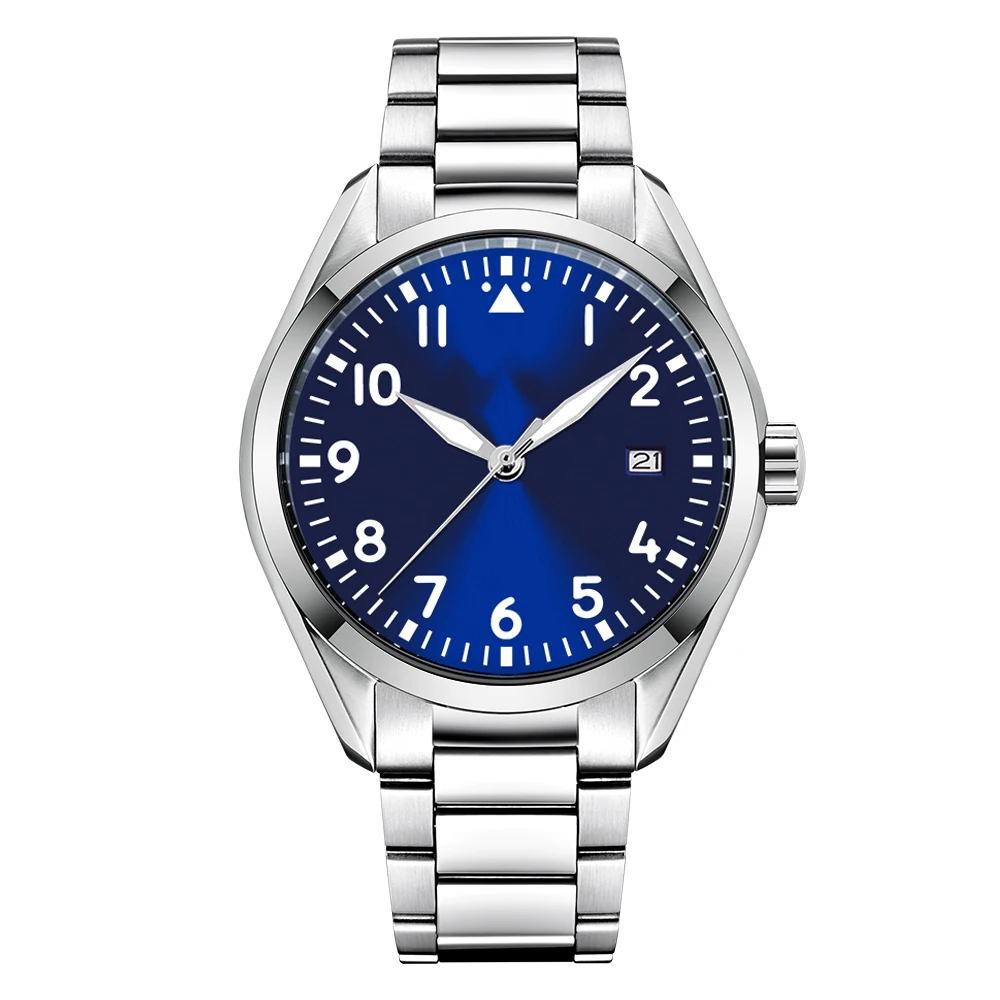 Reloj Corgeut de 41mm con logotipo personalizado para hombre, reloj de pulsera mecánico automático NH35 de lujo, reloj de pulsera con correa de acero de zafiro para hombre