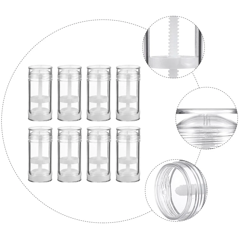 8 قطعة زجاجة مزيل العرق الدوارة العطور حاوية فارغة أنبوب بلاستيكي عصا تويست متابعة واضحة لتقوم بها بنفسك تخزين السفر