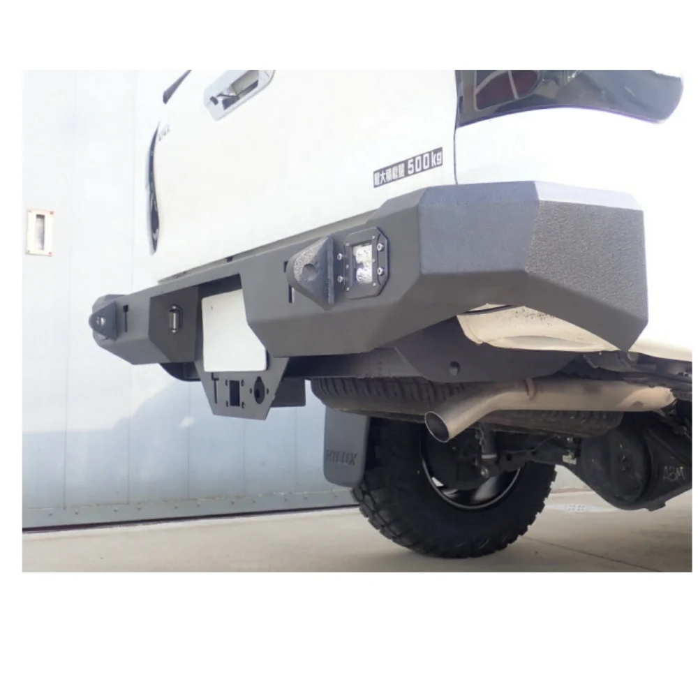 HILUX GUN125 HULK المصد الخلفي للطرق الوعرة طين فولاذي أسود #3