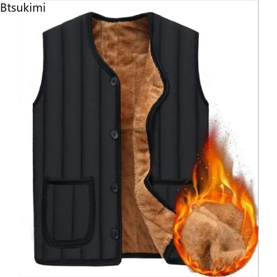 Men's Autumn Winter Cotton Vest Coat Ultralight Sleeveless Puffer Vest Jacket Ultra Thin Warm Lightweight Down Jacket Waistcoat