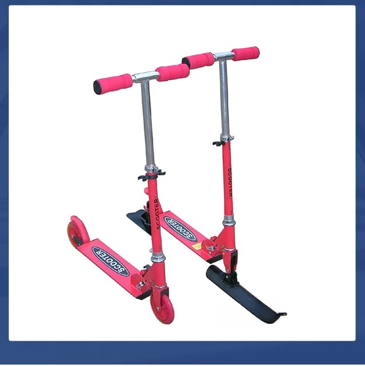 2-in-1 Scooter Ski Ski Dual Use Ski Snowboard Ice and Snow Dual Use Land Available
