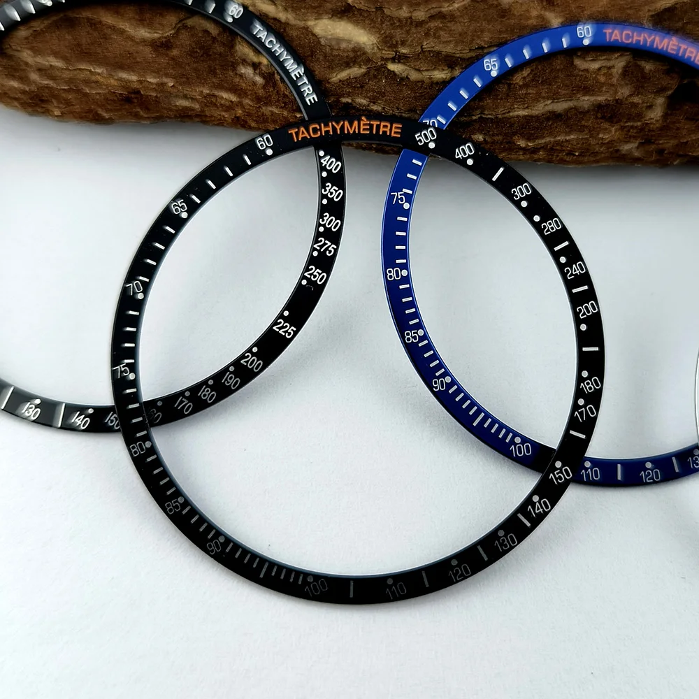 Flacher 38,5 mm * 34,2 mm Aluminium-Lünetteneinsatz, passend für 40 mm bis 42 mm VK63 Uhrengehäuse, Ersatz für Uhrenringe und Zubehör