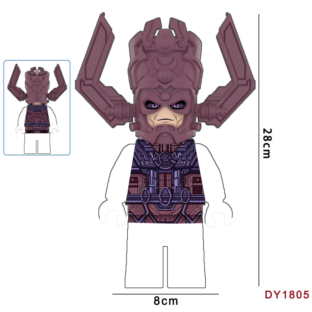 

28CM MOC Planet Devourer large size Assembled Block Man Toy Ornament Puzzle Animation ornament collect Game Toy Model Kids Gift