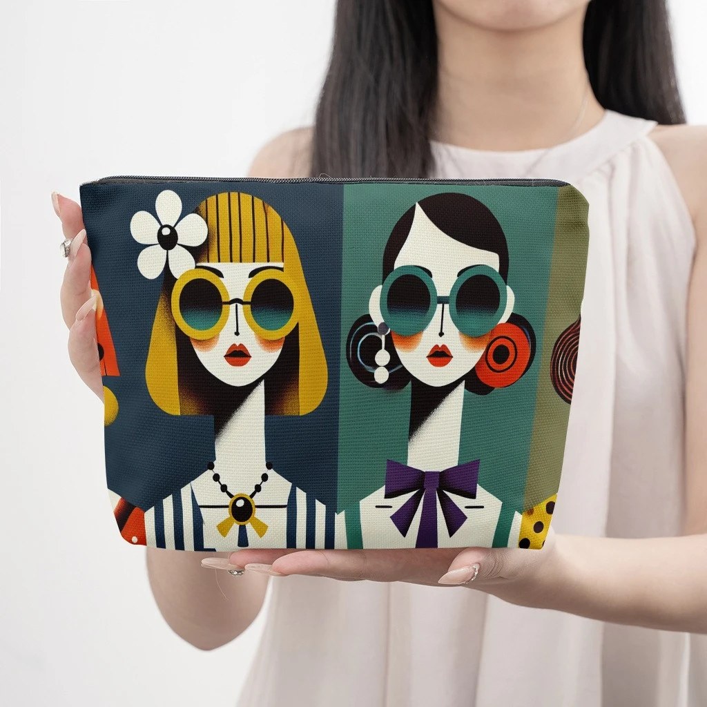 

Абстрактная женская портретная косметичка, клатч, косметичка, пенал, подарочная сумка, ldeal для мам, дочерей