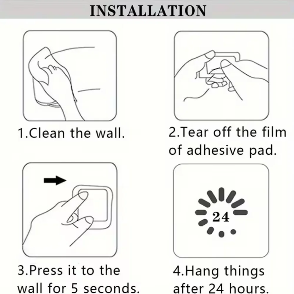 Self-Adhesive No-Drill Mop And Broom HolderStainless Steel Hooks for Kitchen Toilet Bathroom Organization Storage Solution - view 5