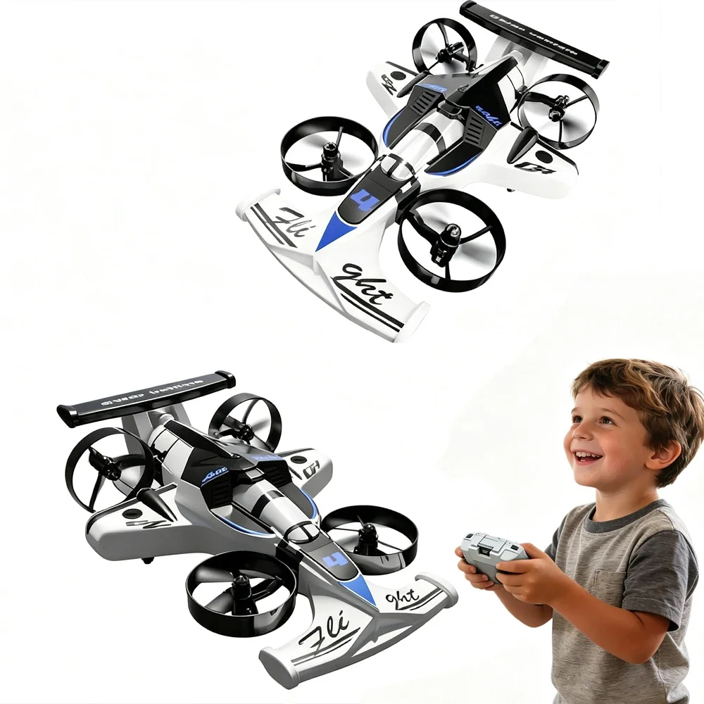 1PCS Remote-Controlled Flying Car, Dual-Mode Quadcopter for Land and Air,360 ° Rolling Flight Flying with LED Toys for Kids