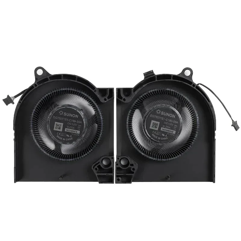 

Вентилятор охлаждения процессора и графического процессора для Dell G15 5520 G15 5525 2022 G16 7620 RTX3060 RTX3070 EG75071S1-C180-S9A EG75071S1-C190-S9A 12 В 0,25 А JM