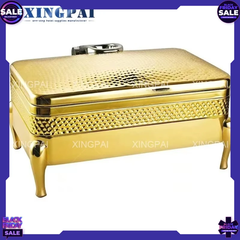 

Коммерческое оборудование для ресторанов: Прямоугольный набор для шведского стола, роскошные чеканные мармиты для подогрева блюд