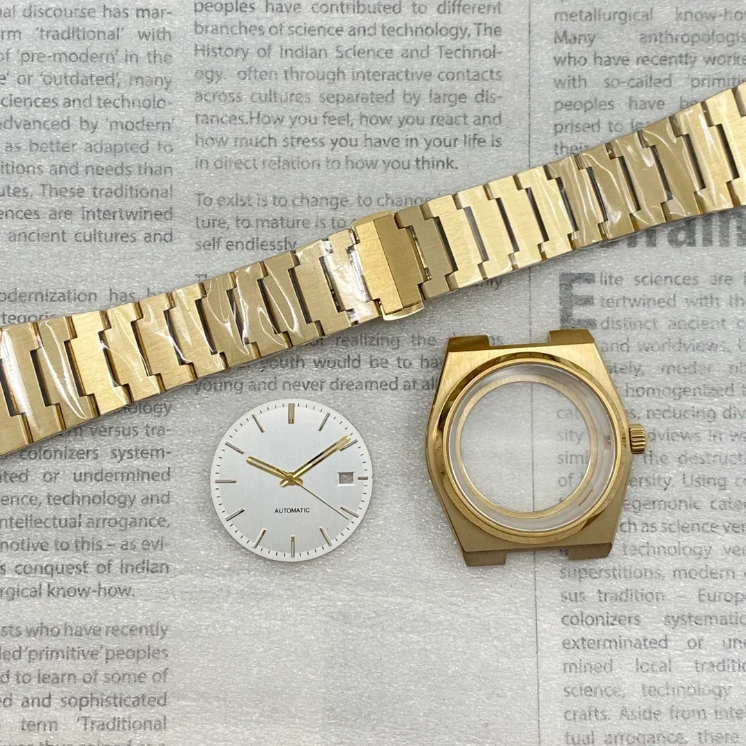 Sup Player Gold Rose Gola Комплект модифицированных ремешков корпуса 40 мм Подходит для механизма NH35/36 Сапфировое стекло через нижнюю часть для циферблата 31,8 мм