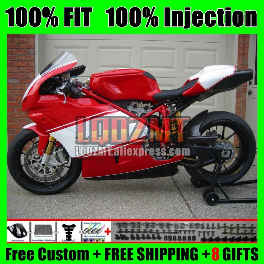 Factory Red Injection Body For DUCATI 749 999 S R 749S 999S 05 Bodywork 125No.96 749-999 05 06 749R 999R 2005 2006 OEM Fairing