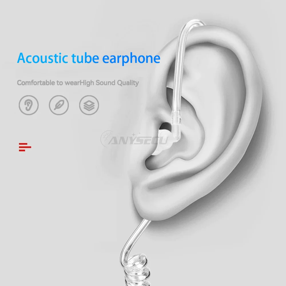 2-poliger G-förmiger Ohrbügel-Headset-Ohrhörer PTT-Lautstärke einstellen für Baofeng UV-32 UV-21 PRO Quansheng K5 8 K6 Walkie Talkie