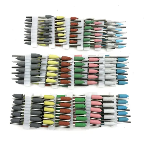 Imagen 2 del producto 10 unids/set 2,35mm pulidores de goma de silicona Dental fresas blanqueamiento Dental taladro de Plishing pulido Dental broca de uñas