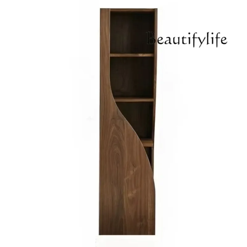 

FG28North American Black Walnut All Solid Wood Cabinet Corner Shelf Corner Restaurant Corner Cabinet Storage Cabinet