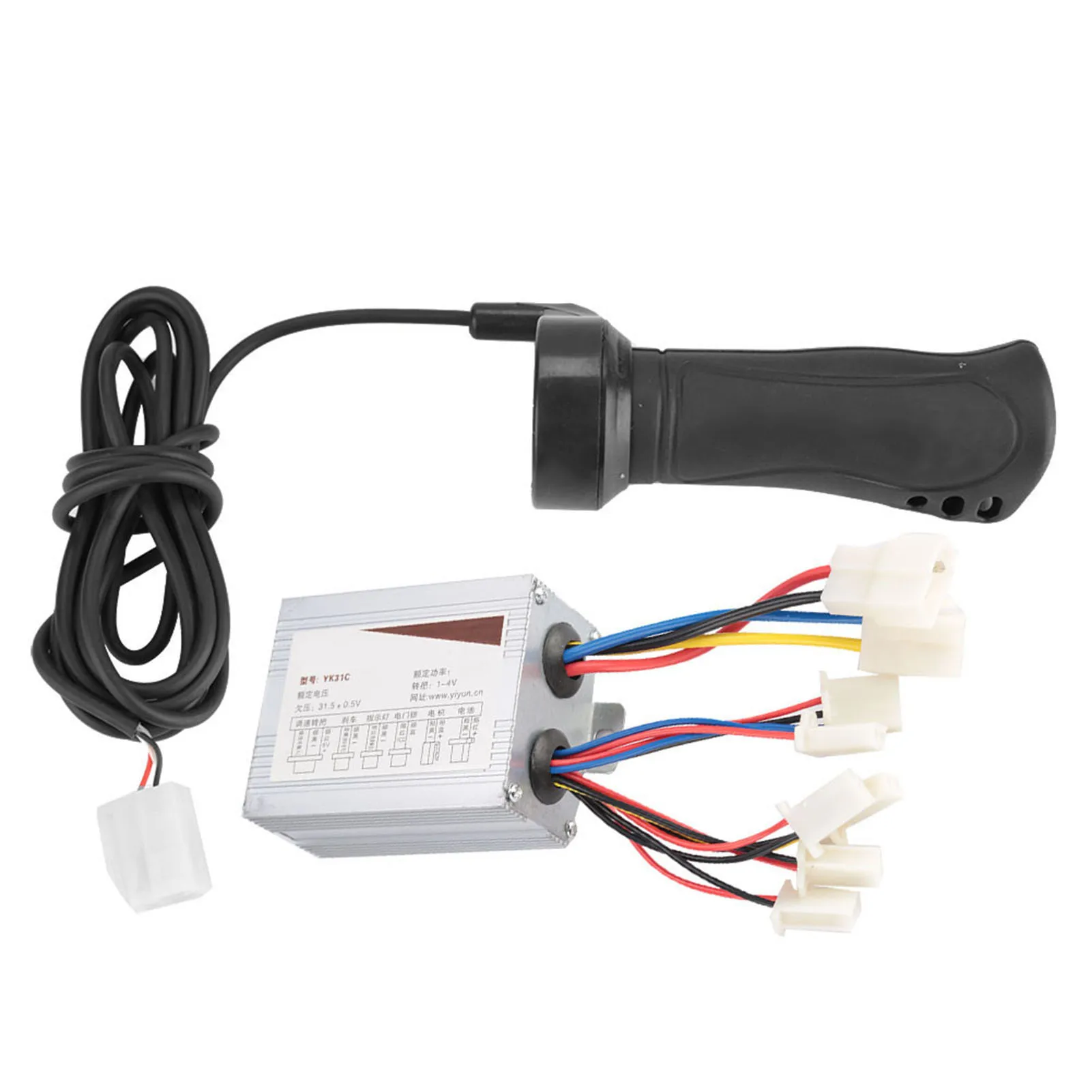 Electric Bicycle 24V 36V 48V 500W Motor Brushed Speed Controller and Throttle Grip for Electric Scooter Tricycle