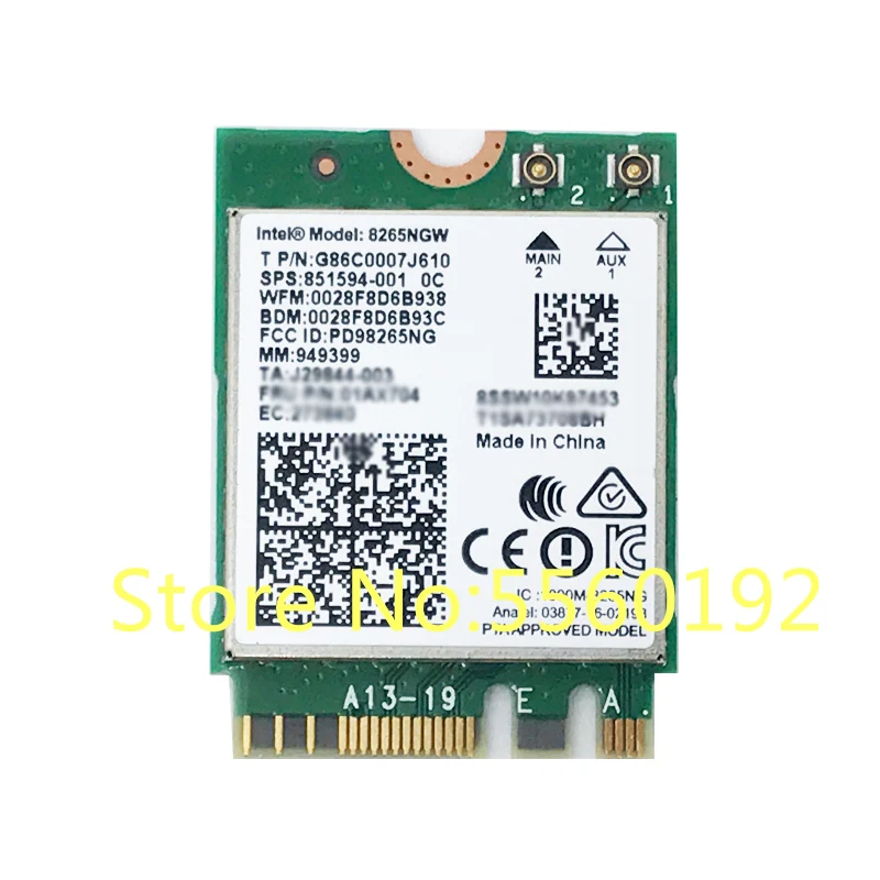 100% original new  8265NGW MM#949399  8265.NGWMG.NV WiFi card