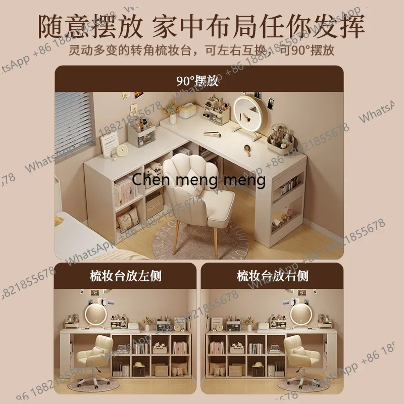 cc182Computerbureau Hoek Thuis Boekenplank Geïntegreerd Bureau L-vormig Studiebureau Uitschuifbaar