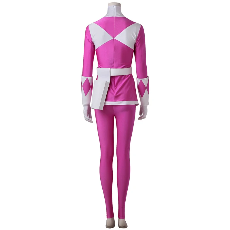 Adult Ptera Ranger Superhero Cosplay Costume  Mei Zyuranger Pink Outfit Fancy Halloween Carnival High Quality Bodysuit