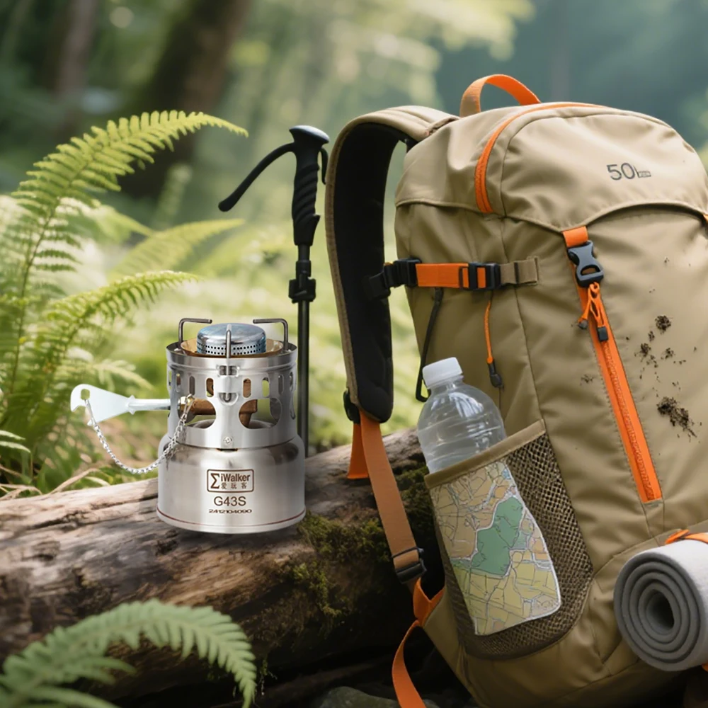 IWALKER G43S Kochset Campingkocher Gasbrenner Geräuscharmer Brenner mit Aufbewahrungstöpfen für Reisen Picknick Notfälle – Detail 18