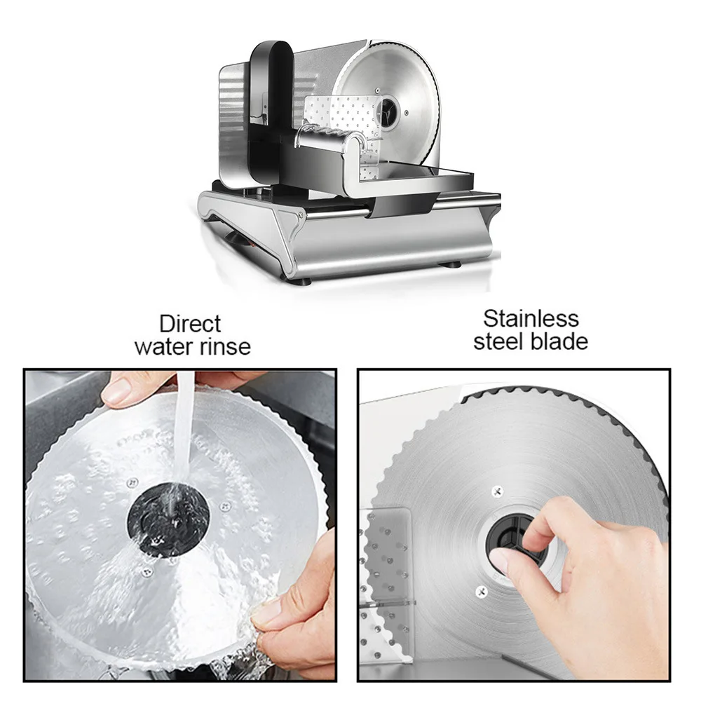 110V Electric Meat Slicer 1-15mm Thickness Adjustable 2
