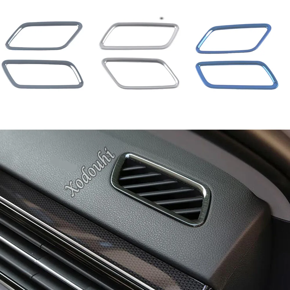 

Передняя накладка на вентиляционное отверстие из нержавеющей стали для Volkswagen VW Tiguan L 2022 2023 2024, аксессуары для рамы, украшение, 2 шт.